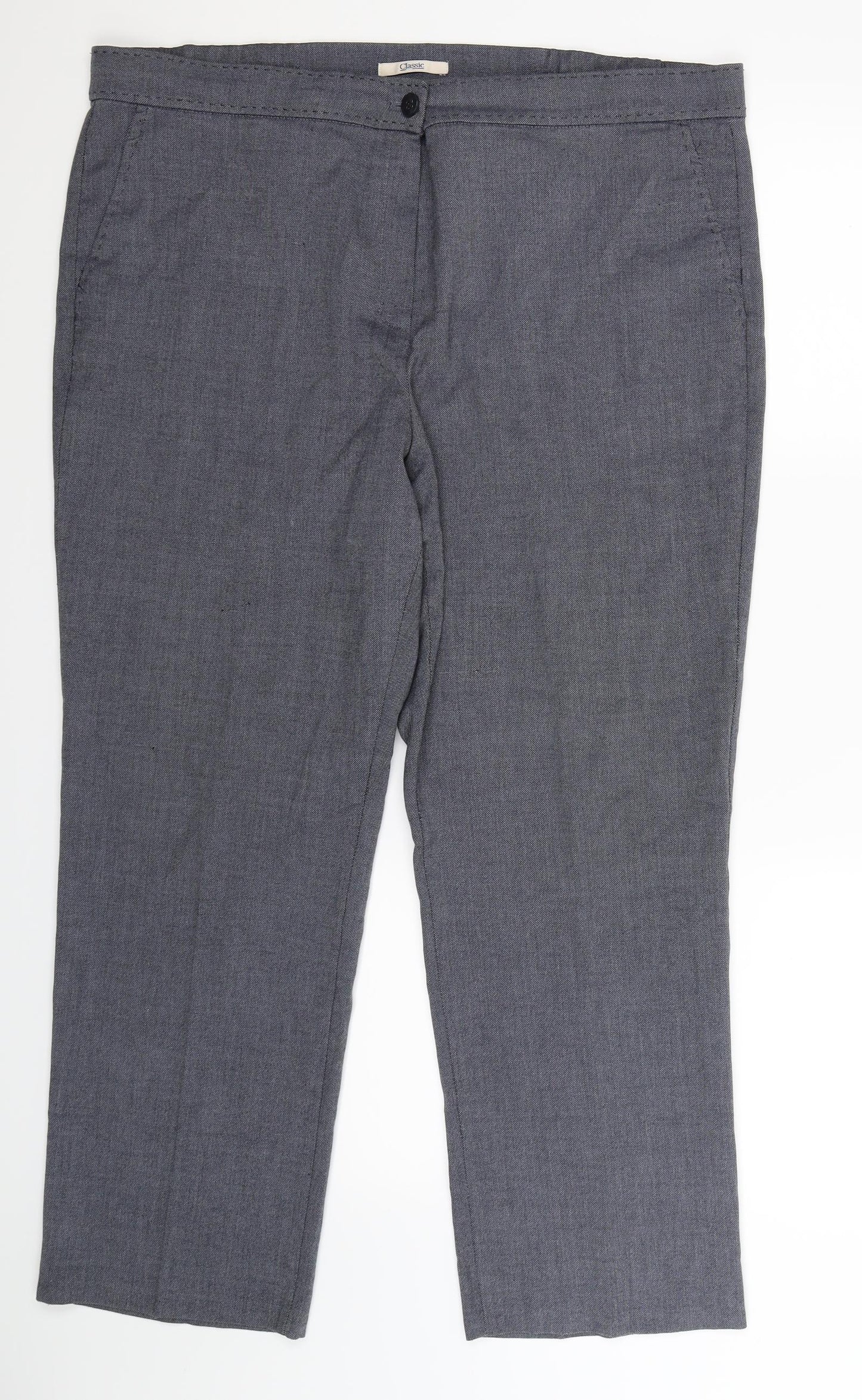 Marks and Spencer Womens Grey   Trousers  Size 18 L29 in