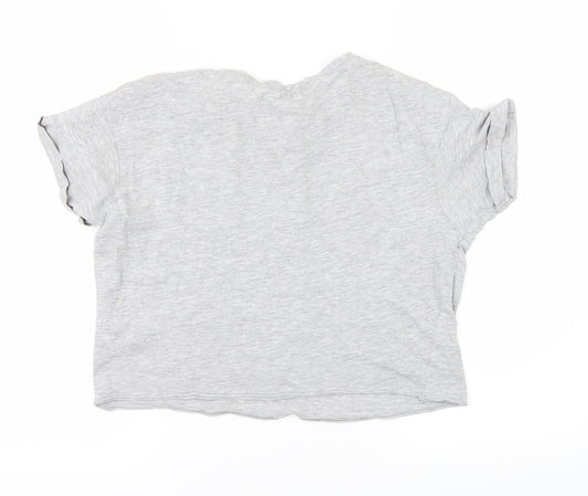 New Look Girls Grey   Cropped T-Shirt Size 12-13 Years