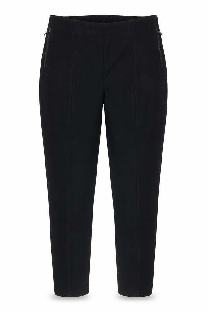 Front view of Dash women’s black trousers, size UK 34, 27-inch leg