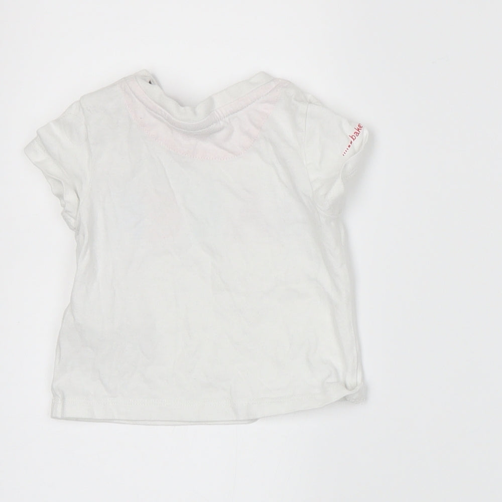 Baker Boys White   Basic T-Shirt Size 3-6 Months