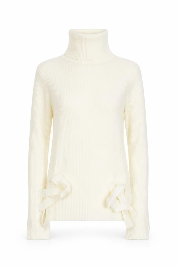 Front view of I SAW IT FIRST women’s ivory knit jumper, size M