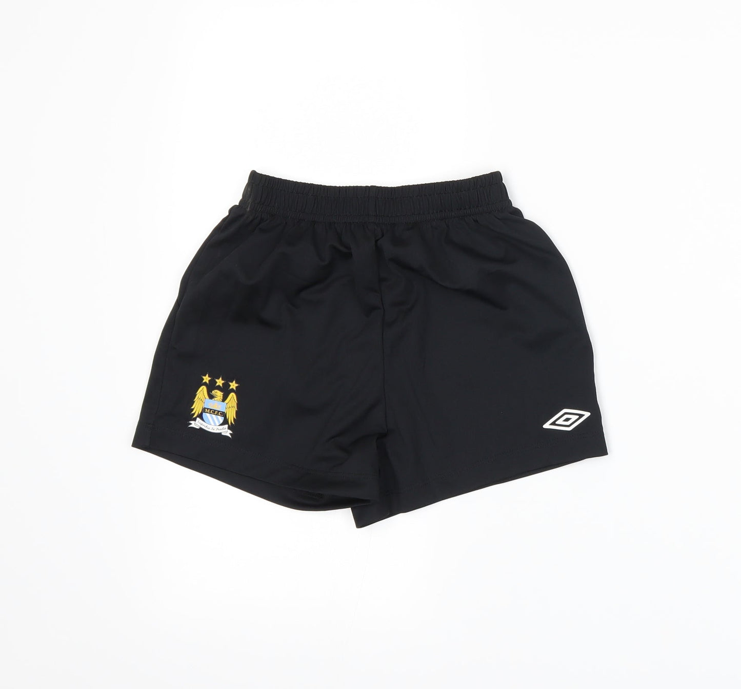 Umbro Boys Black   Sweat Shorts Size 6-7 Years - Manchester City Football Club