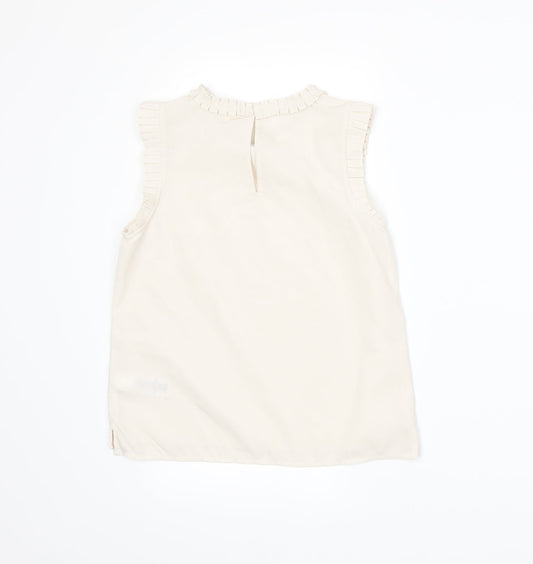 NEXT Girls Beige   Basic Blouse Size 9 Years