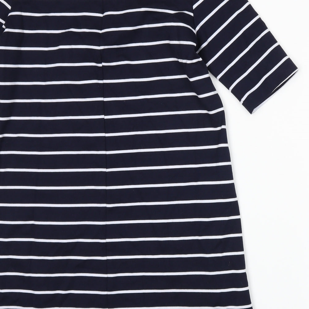 H&M Womens Blue Striped  A-Line  Size S