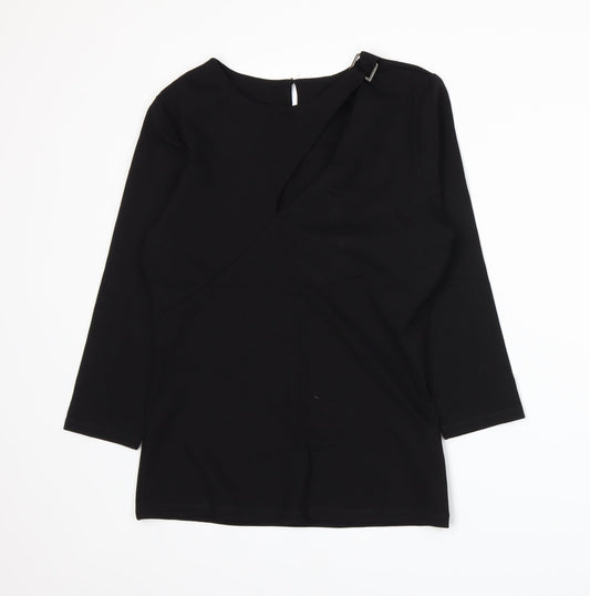 Julien Macdonald Womens Black   Basic T-Shirt Size 12