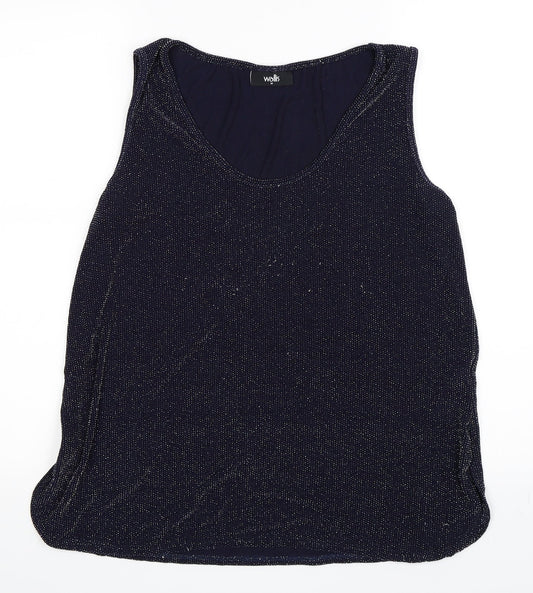 Wallis Womens Blue   Basic T-Shirt Size 14