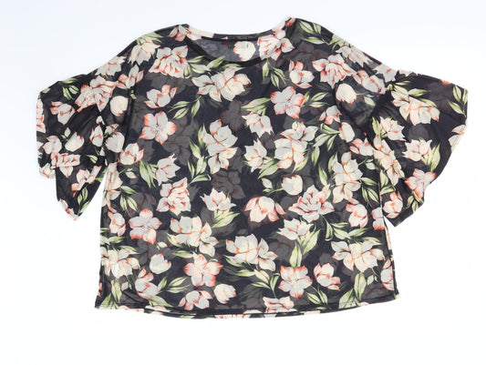 Lottie Womens Multicoloured Floral  Basic Blouse Size 16