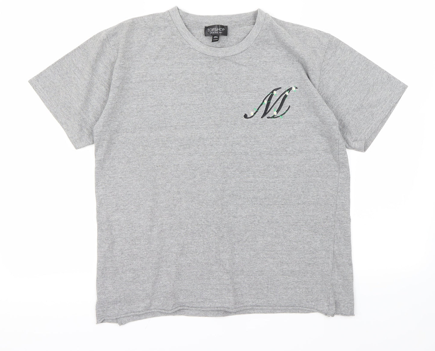 Topshop Womens Grey   Basic T-Shirt Size 8