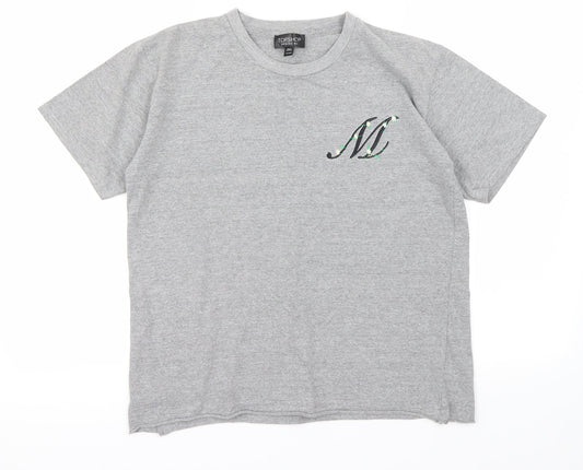 Topshop Womens Grey   Basic T-Shirt Size 8