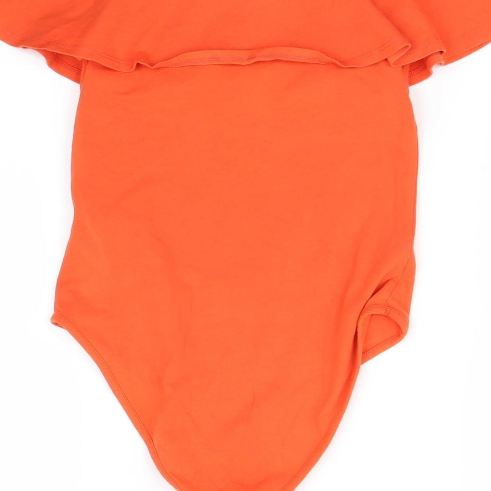 Topshop Womens Orange   Bodysuit One-Piece Size 8