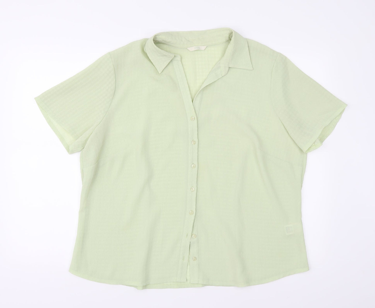 Marks and Spencer Womens Green   Basic Button-Up Size 20