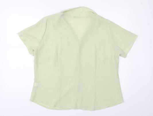 Marks and Spencer Womens Green   Basic Button-Up Size 20