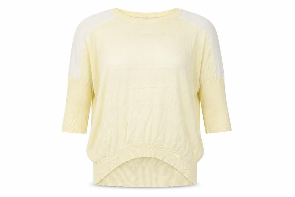 Womens UK L Regular Madison Yellow Pullover Tight-Knit