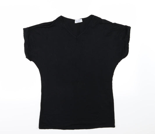 Billys Collection Womens Black  Jersey Basic T-Shirt Size 20