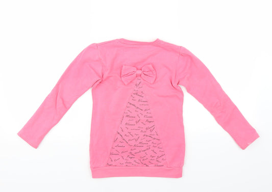 Preworn Girls Pink   Pullover Sweatshirt Size 7 Years