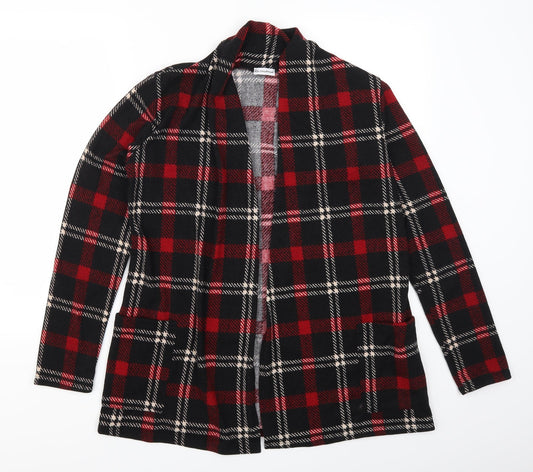 Egy California Womens Red Check  Cardigan Jumper Size M