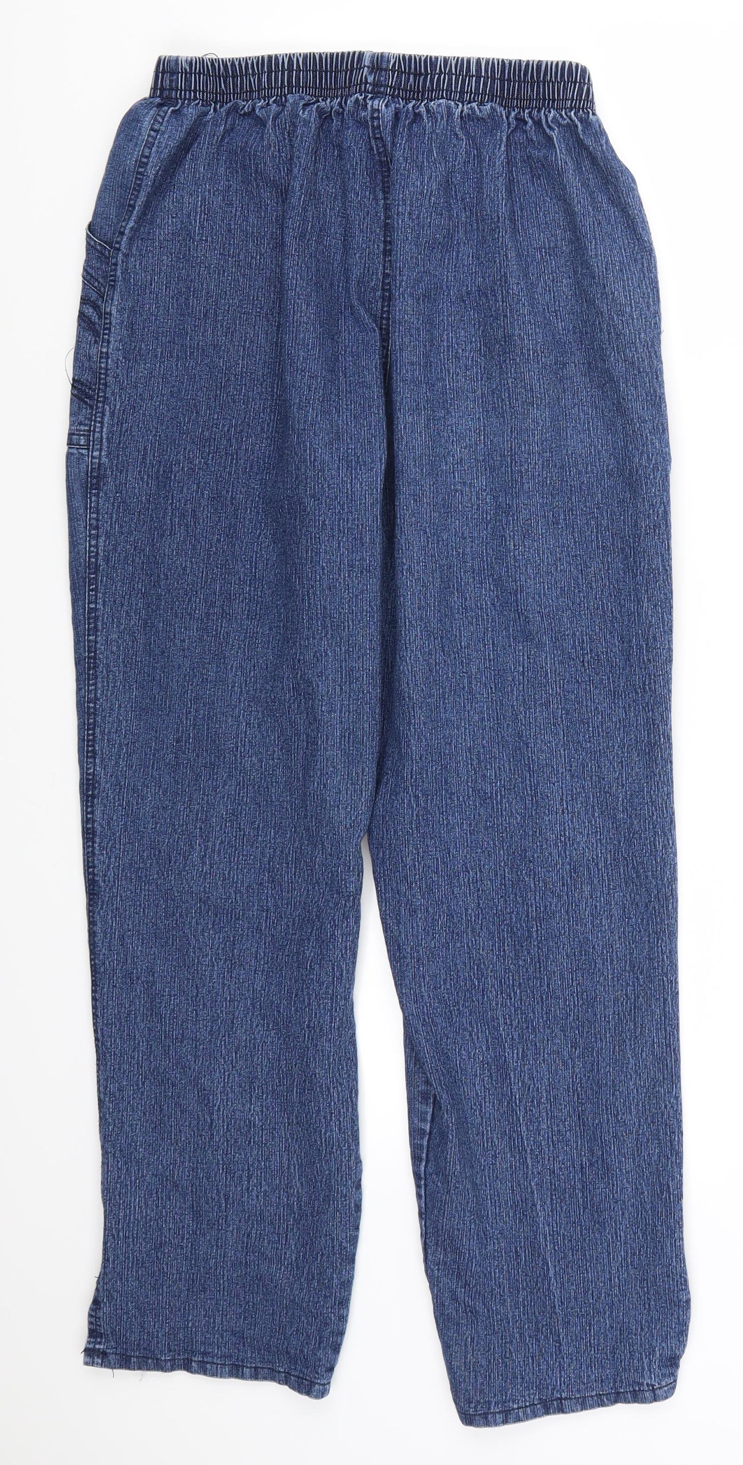 Preworn Womens Blue  Denim Cropped Jeans Size 27 L26 in