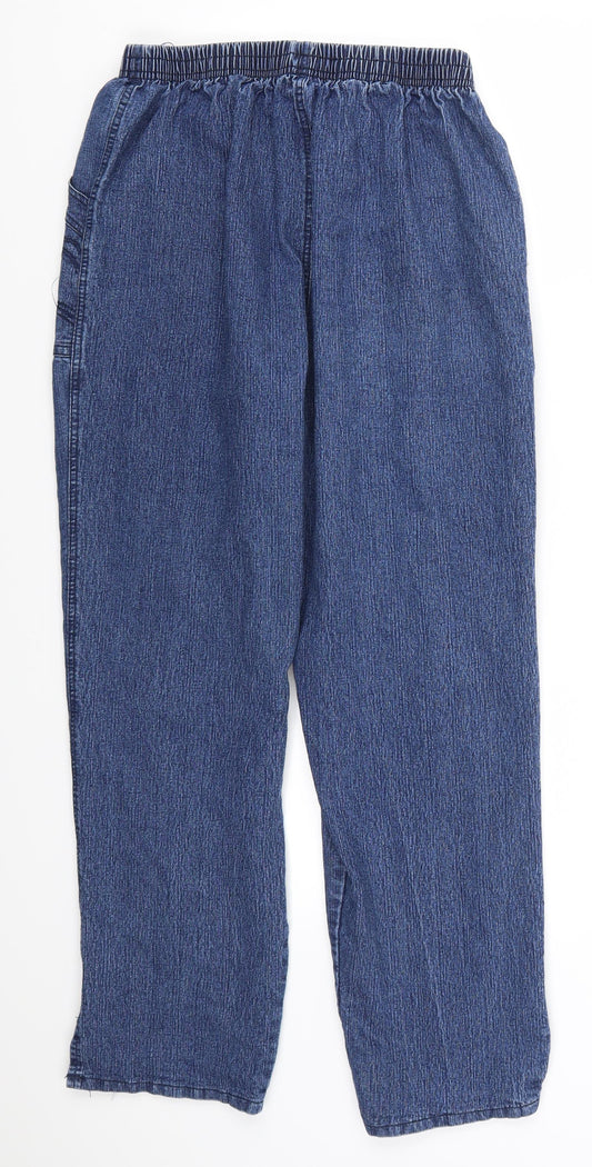 Preworn Womens Blue  Denim Cropped Jeans Size 27 L26 in