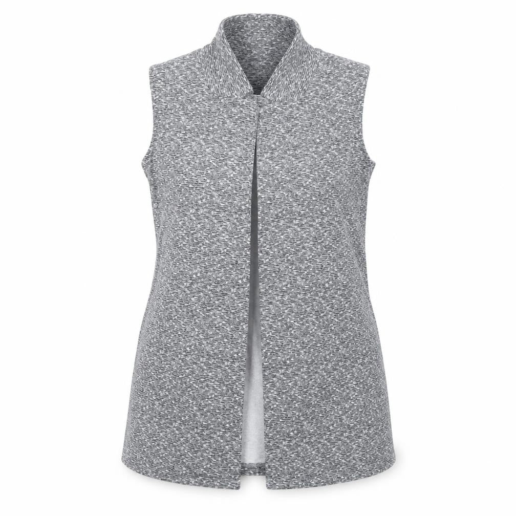 Front view of New Look women’s grey jacket waistcoat, size UK 10