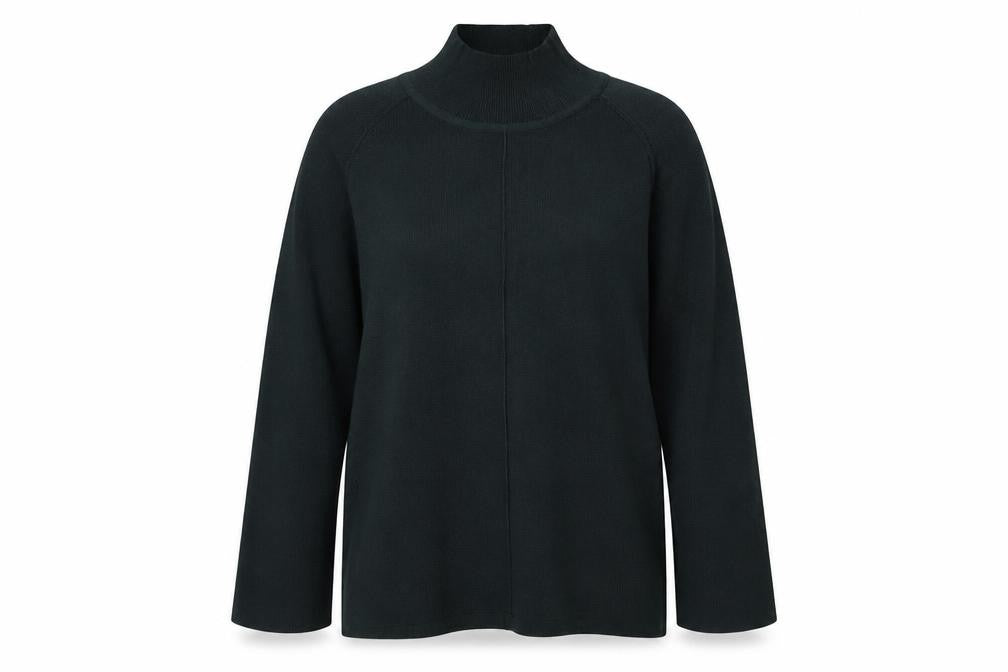 Front view of Next women’s green knit jumper, size UK 8