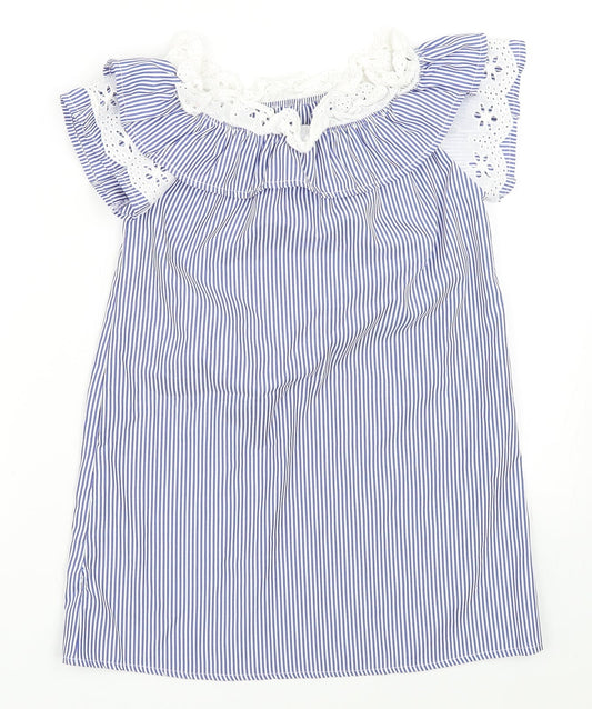 Boohoo Girls Blue Striped  Shift  Size 8 Years