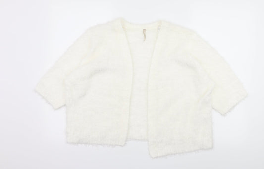 Anthology Womens White  Knit Cardigan Jumper Size 20
