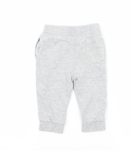 Juicy Couture Girls Grey Geometric Jersey Jogger Trousers Size 12 Months  - Juicy