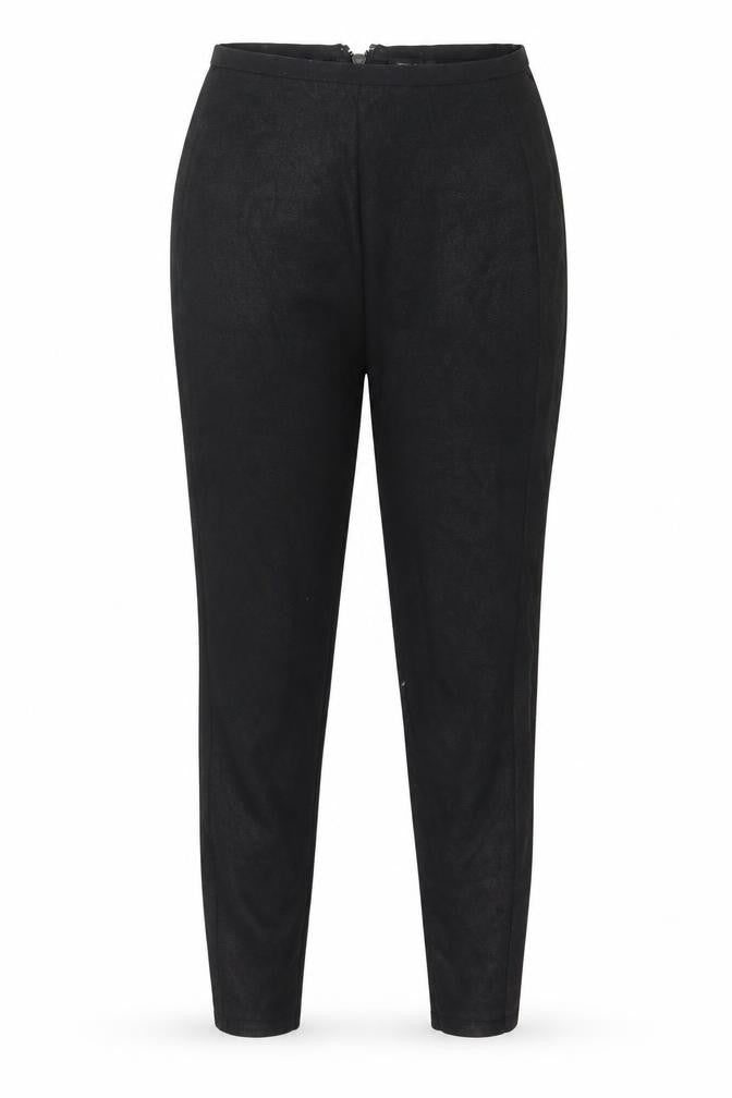 Front view of River Island women’s black jersey pedal pusher leggings, size UK 8, 25-inch leg