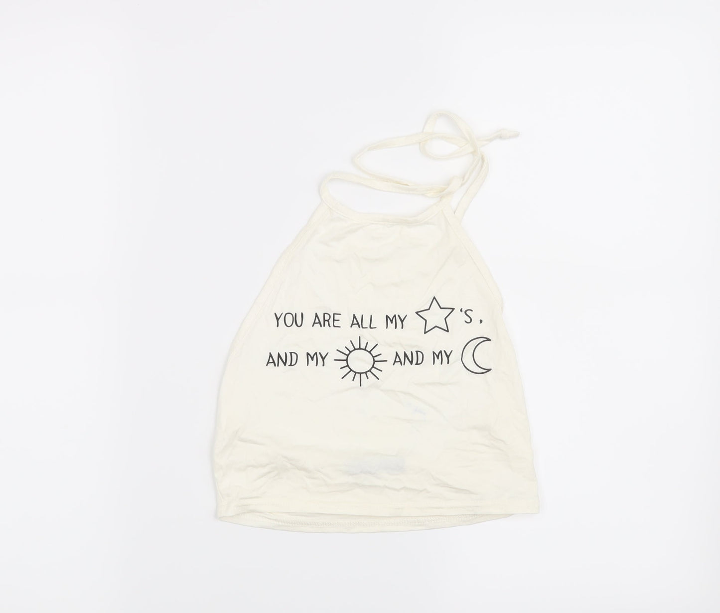 Boohoo Womens Beige   Cropped Blouse Size 10  - You are all my stars, and my sun and my moon