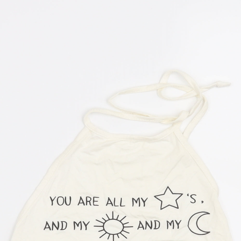 Boohoo Womens Beige   Cropped Blouse Size 10  - You are all my stars, and my sun and my moon