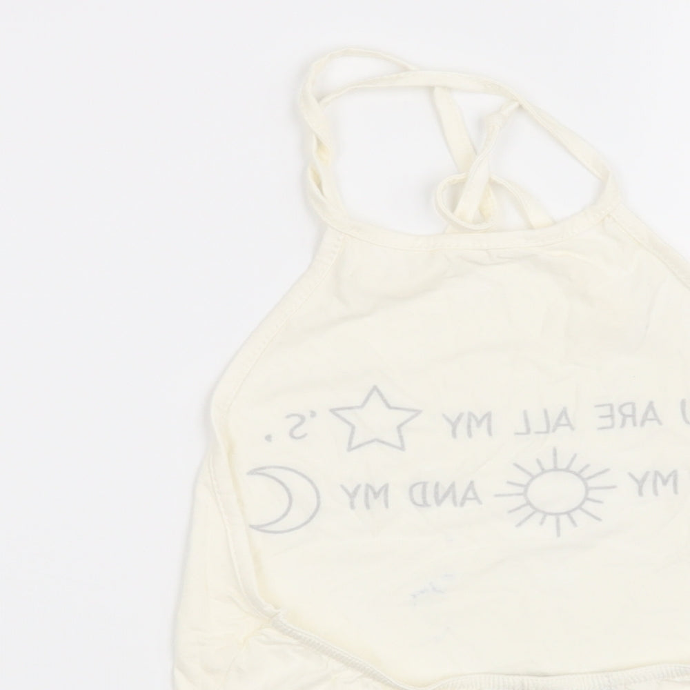 Boohoo Womens Beige   Cropped Blouse Size 10  - You are all my stars, and my sun and my moon