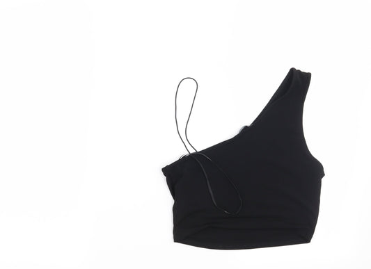 FOREVER 21 Womens Black   Cropped Blouse Size M