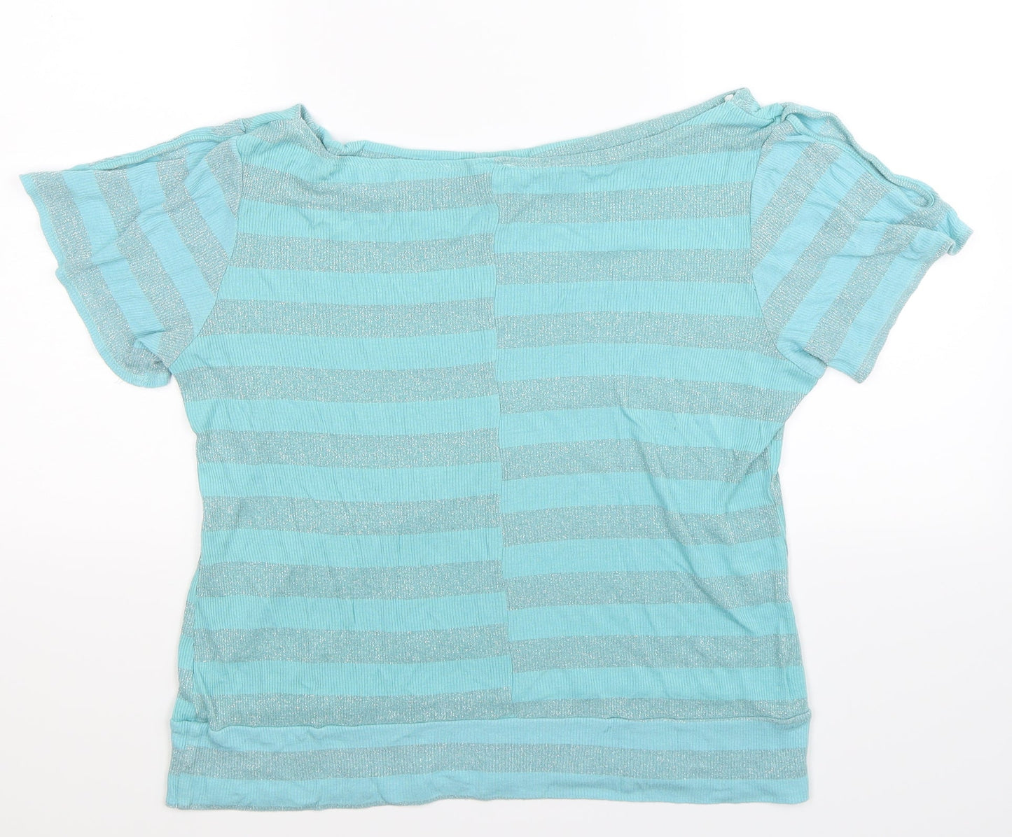 Banabee Womens Blue Striped Knit Pullover Jumper Size 18