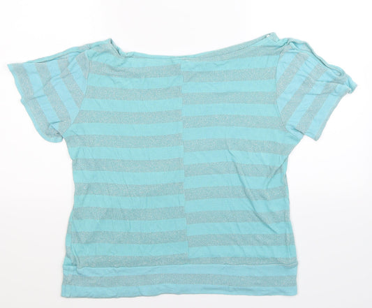 Banabee Womens Blue Striped Knit Pullover Jumper Size 18