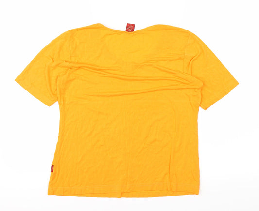 Lotus Womens Orange   Basic T-Shirt Size 2XL