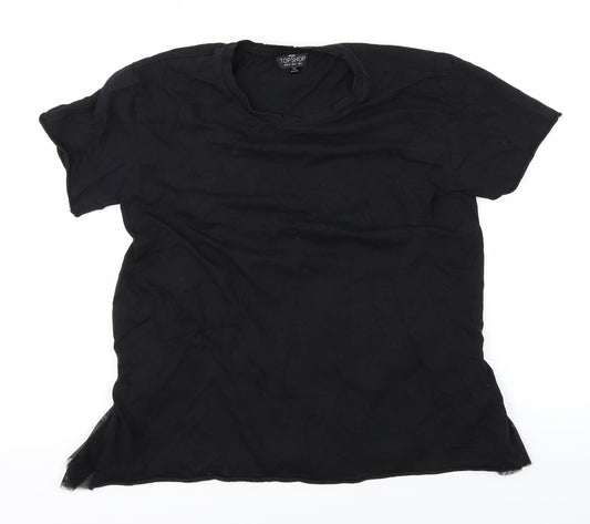 Topshop Womens Black   Basic T-Shirt Size 6