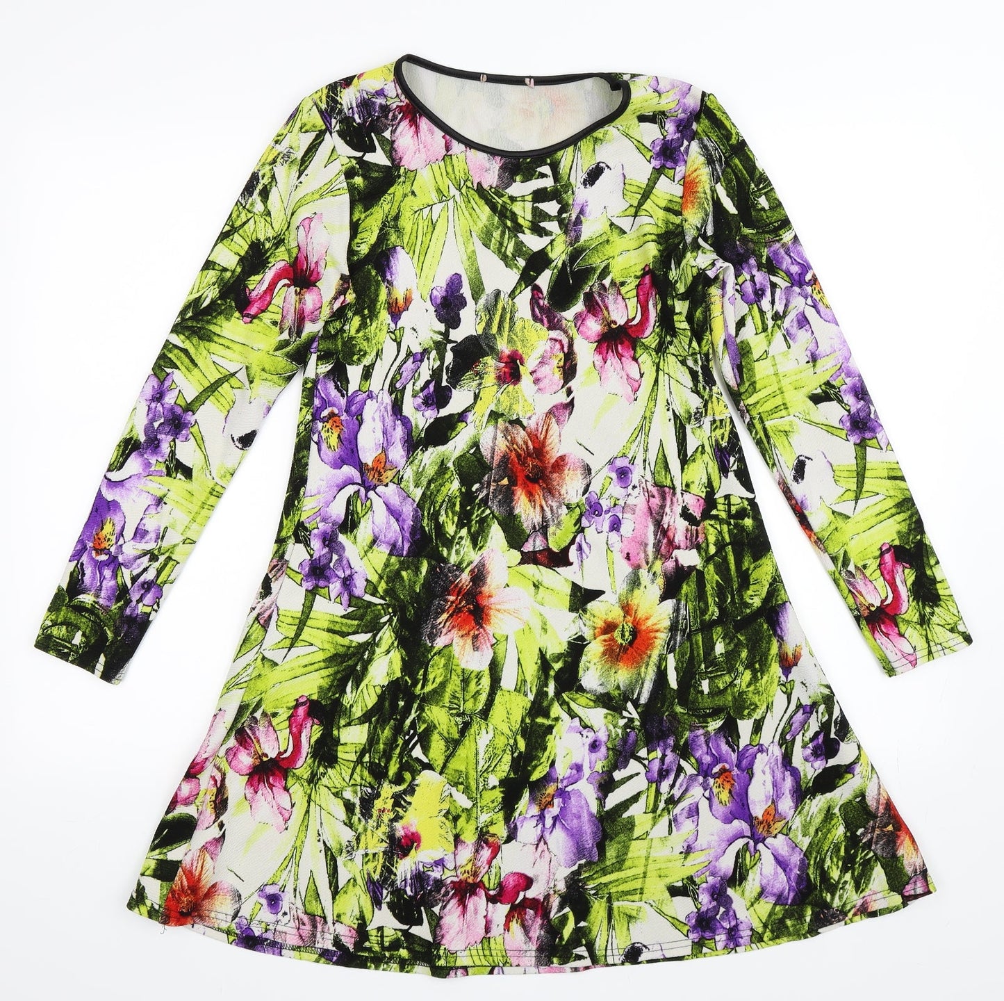 Preworn Womens Multicoloured Floral  Skater Dress  Size 8