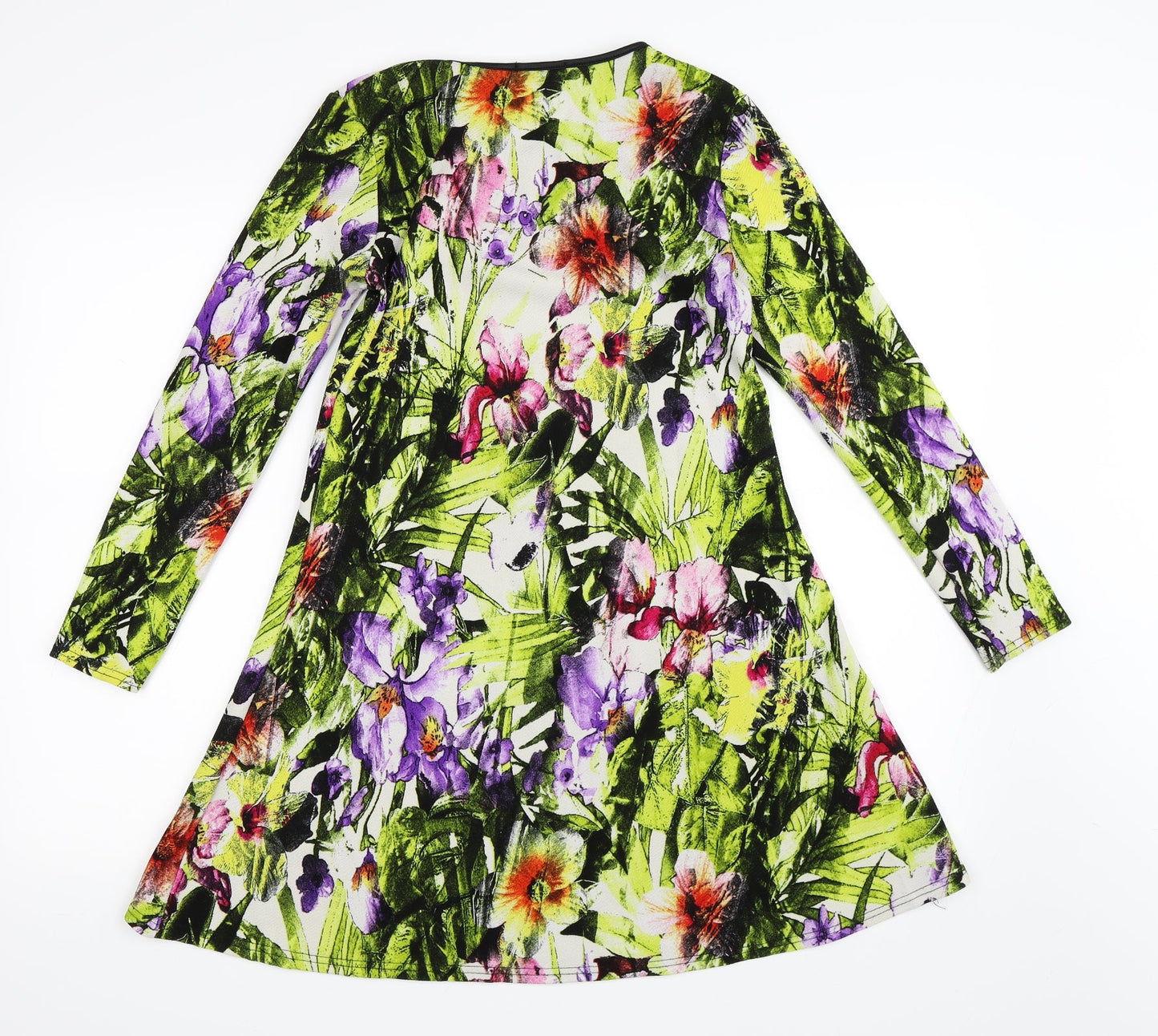 Preworn Womens Multicoloured Floral  Skater Dress  Size 8