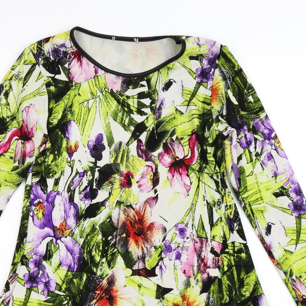 Preworn Womens Multicoloured Floral  Skater Dress  Size 8