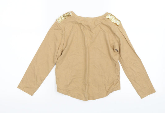 Matalan Girls Beige   Basic T-Shirt Size 7 Years