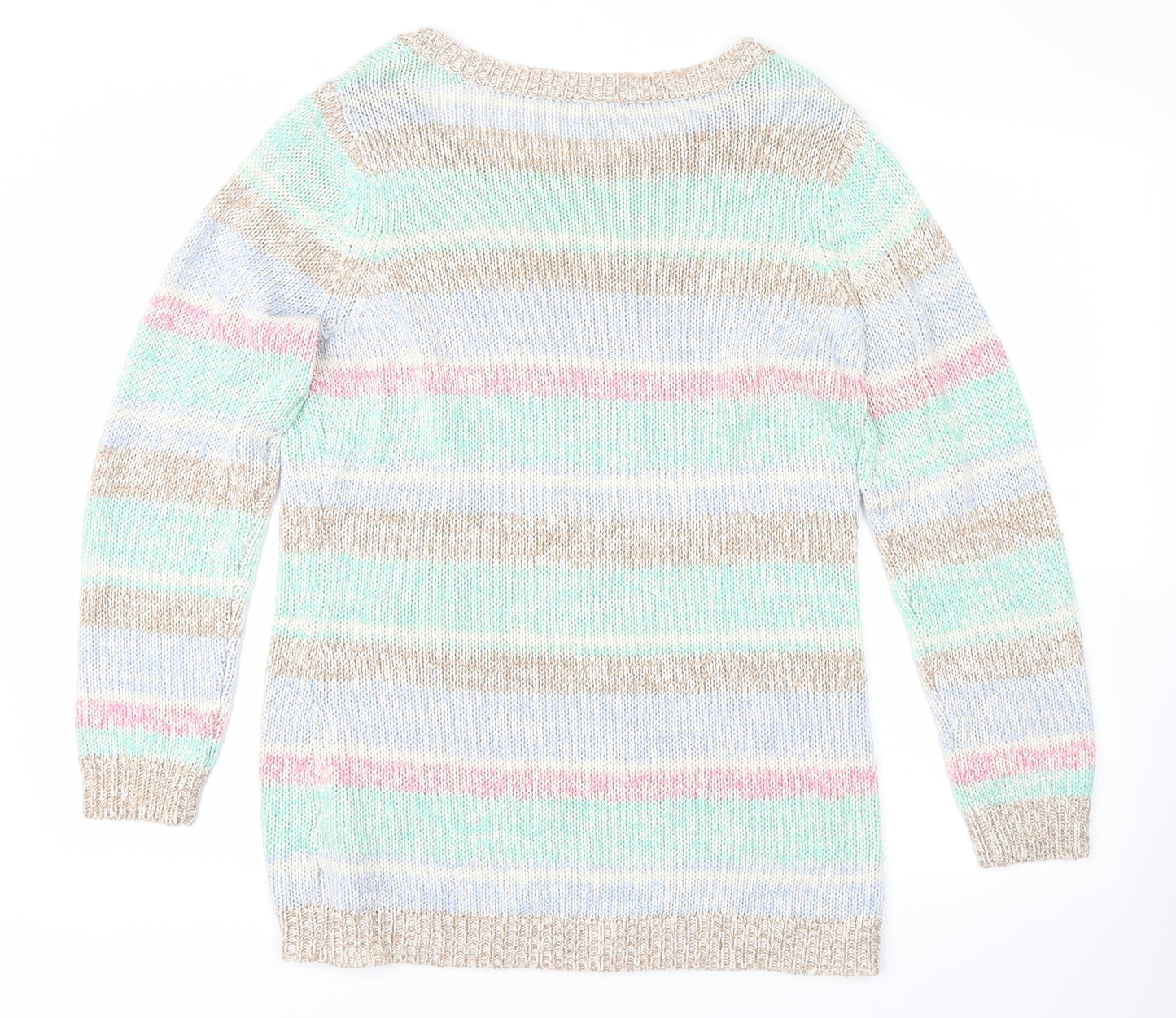 no bran Womens Multicoloured Striped  Pullover Jumper Size 16