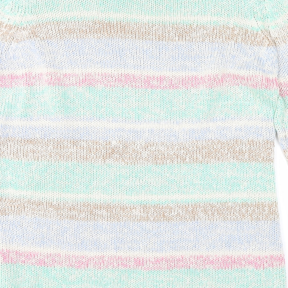 no bran Womens Multicoloured Striped  Pullover Jumper Size 16
