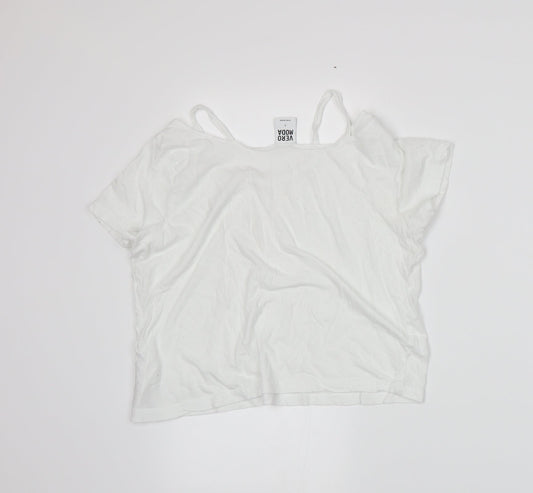 VERO MODA Womens White   Basic T-Shirt Size S