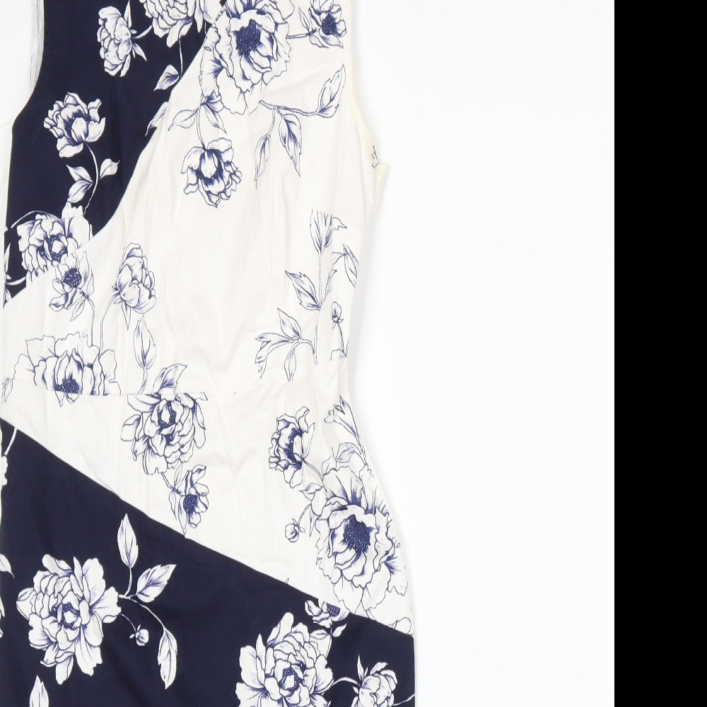 Soon Womens Blue Floral  Bodycon  Size 8