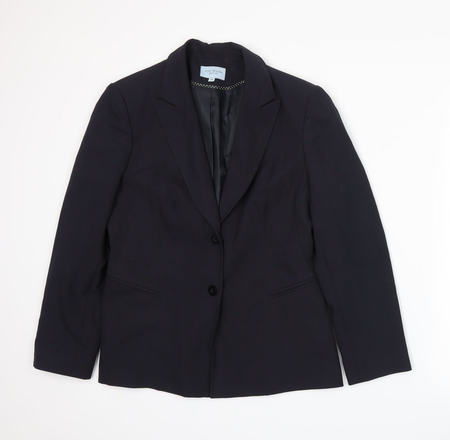 Anne Brooks Womens Blue   Jacket Suit Jacket Size 12