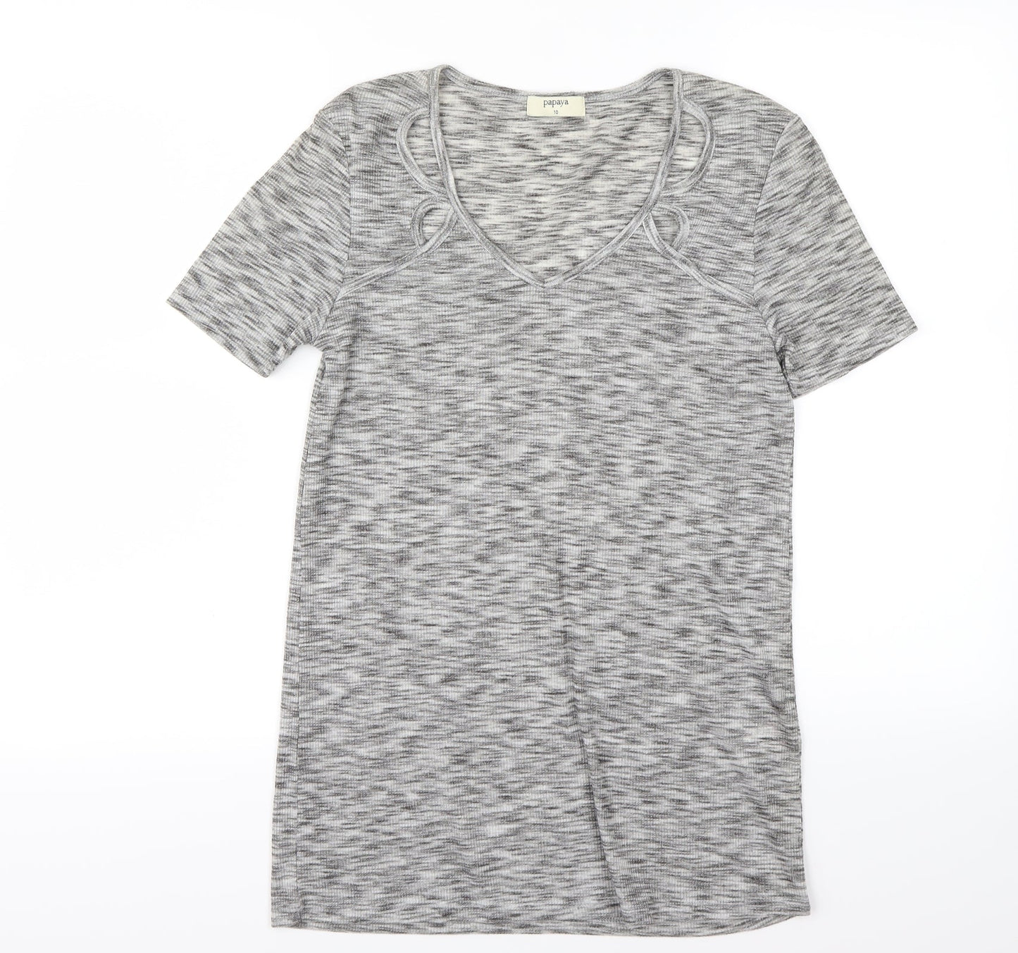 Papaya Womens Grey   Basic Polo Size 10