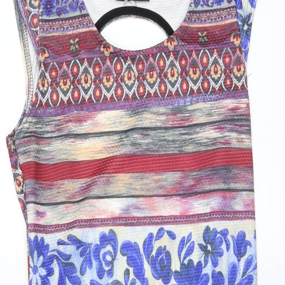 Kiah Womens Multicoloured Floral  Bodycon  Size 12