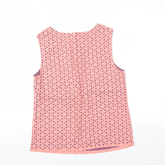 Sainsburys Womens Pink Geometric  Basic Blouse Size 8