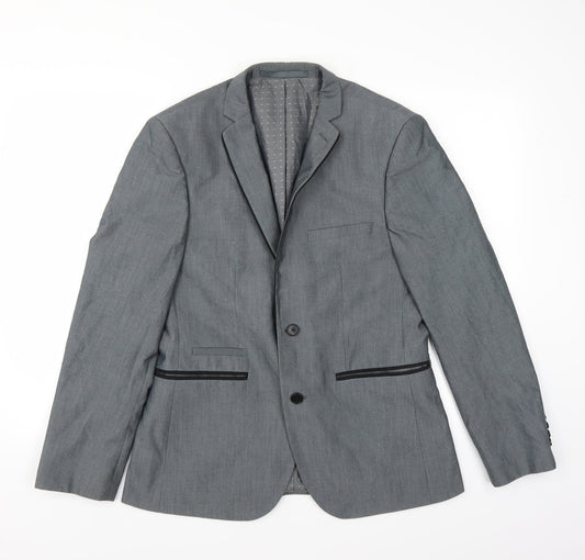 Burton Mens Grey   Jacket Suit Jacket Size 38