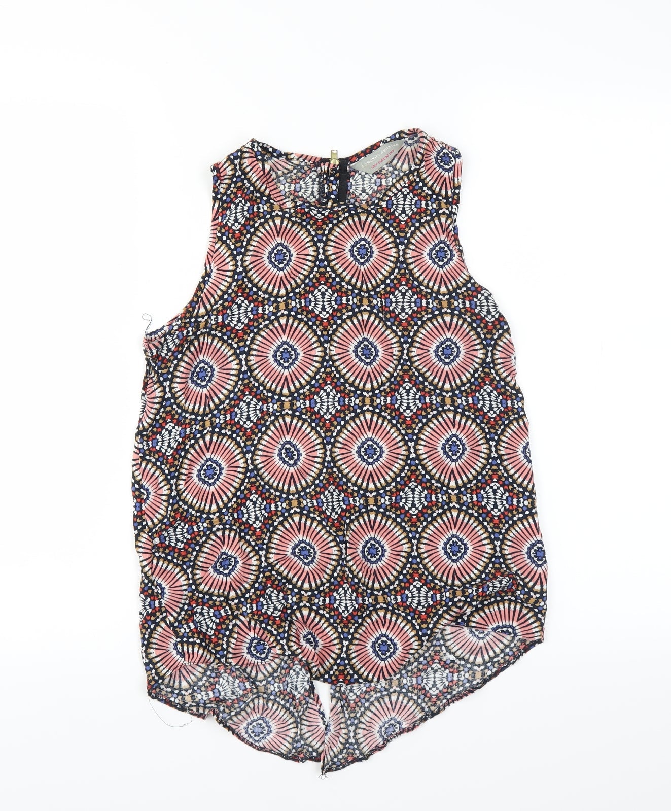 Dorothy Perkins Womens Multicoloured Geometric  Basic Blouse Size 8